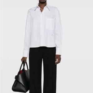 Victoria Beckham Cropped Poplin Long-Sleeve Shirt size  US 4/ UK 8/ Fr 36 IT/ 40